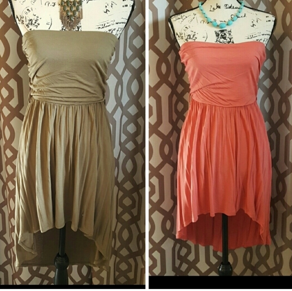 edge Dresses & Skirts - High Low asymmetrical Hem Dress 2 Colors